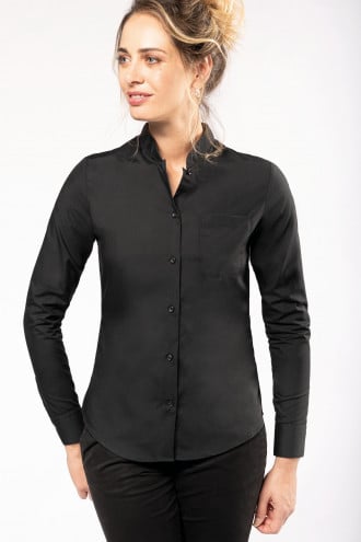 Kariban Ladies' long sleeve mandarin collar shirt [K514]