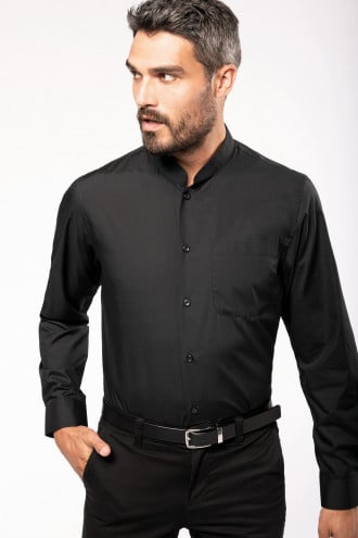Kariban Men's long sleeve mandarin collar shirt [K515]