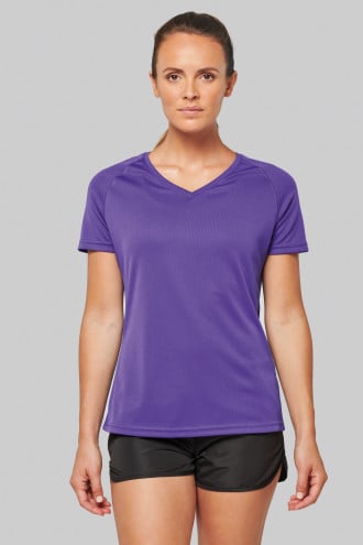 ProAct Ladies V-neck short sleeve sports t-shirt [PA477]