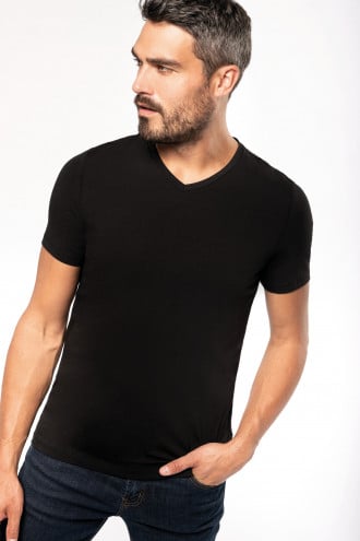 Kariban Mens short-sleeved V-neck t-shirt [K3014]