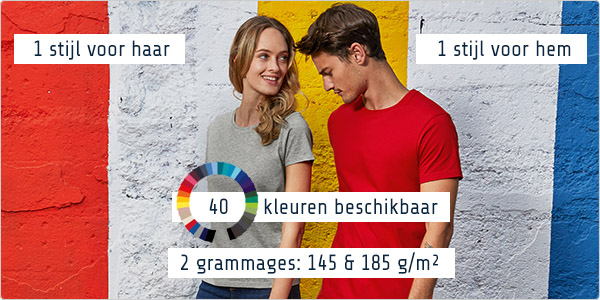 Nieuwe, voordelige T-shirts met moderne pasvorm om te bedrukken